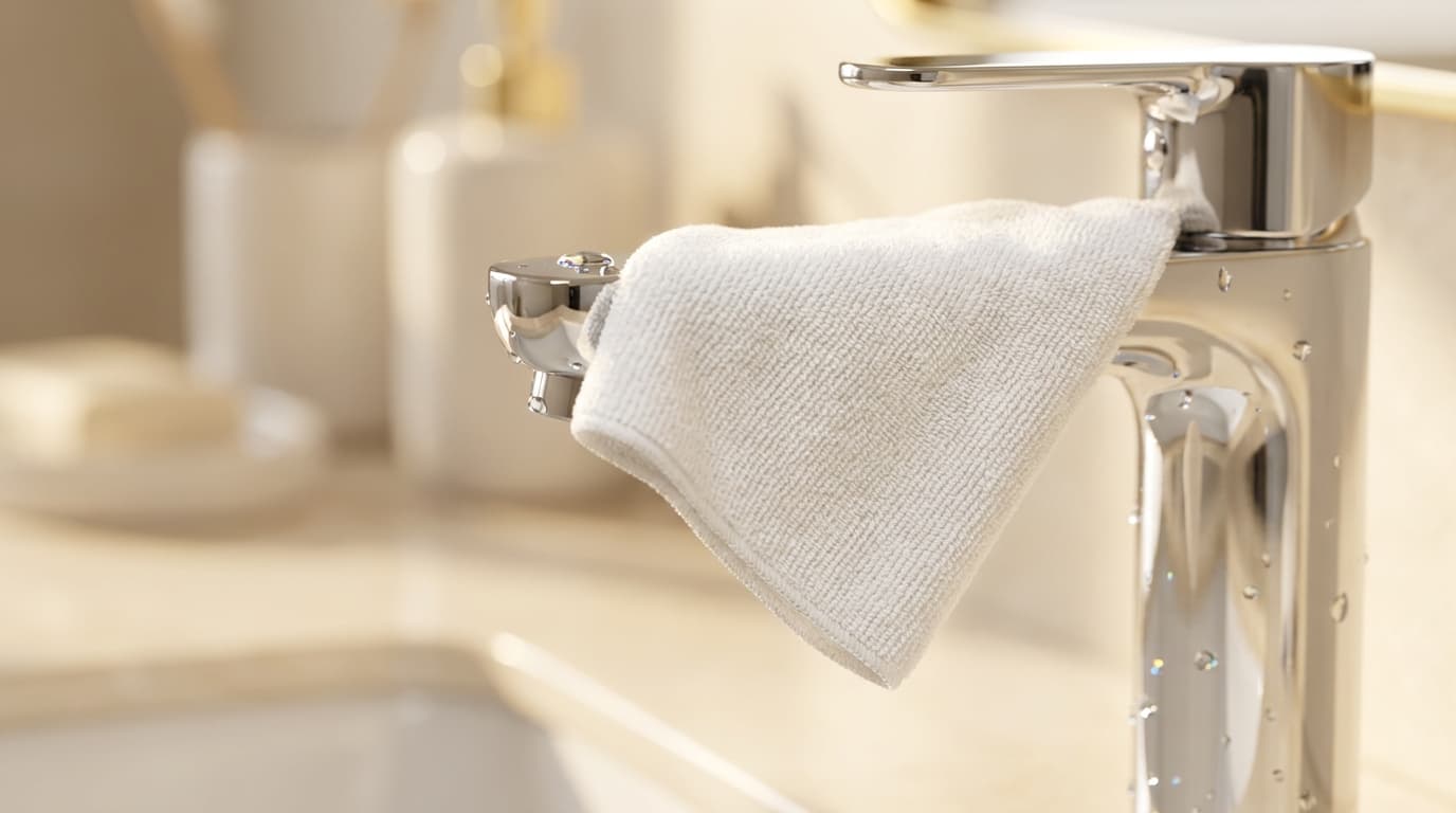 Polished kitchen sink and faucet